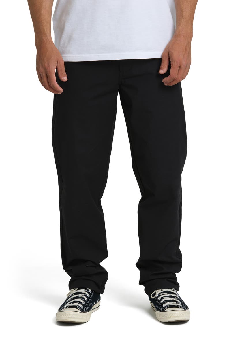 Surftrek Straight Fit Touring Pants, Main, color, BLACK