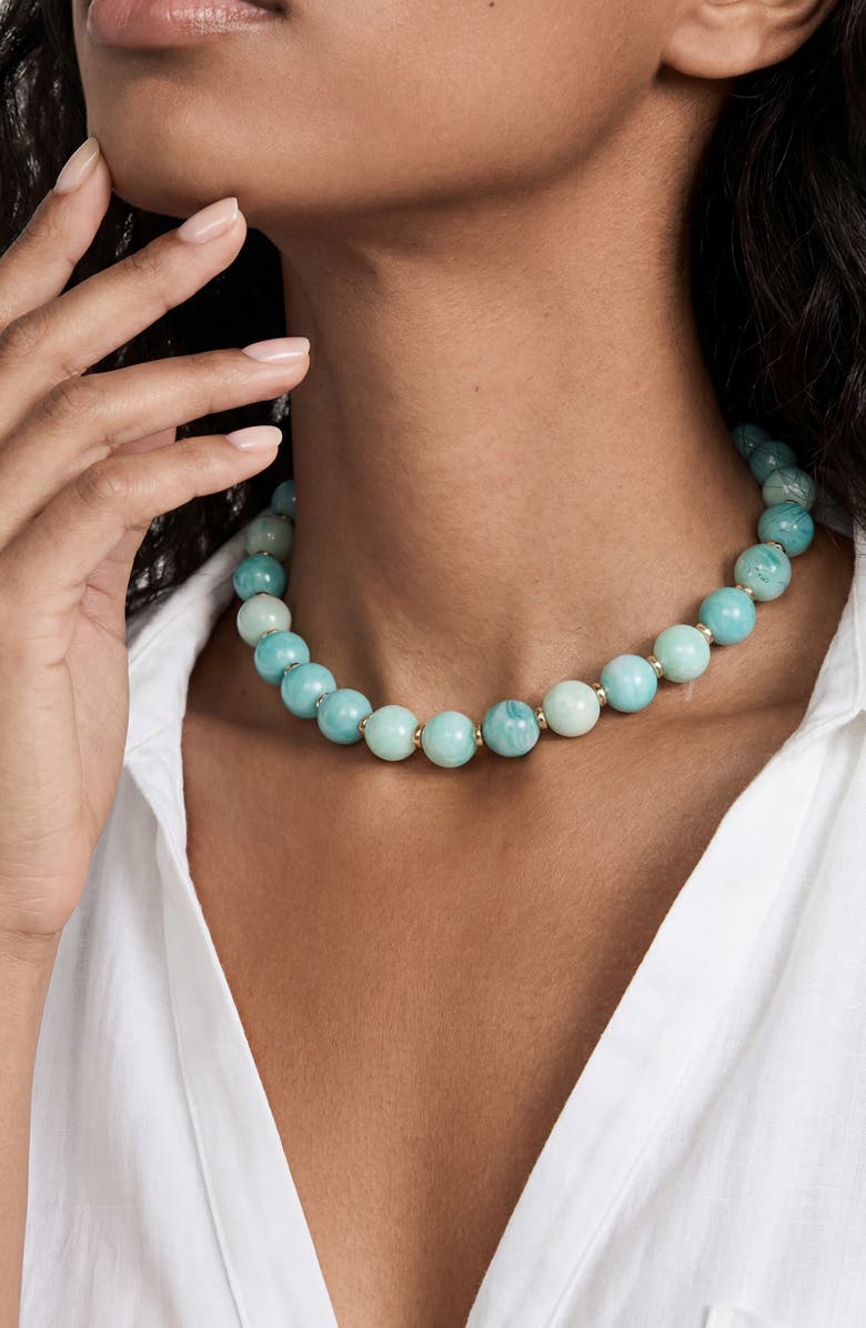 Ettika Stone Beaded Necklace, Alternate, color, Turquoise