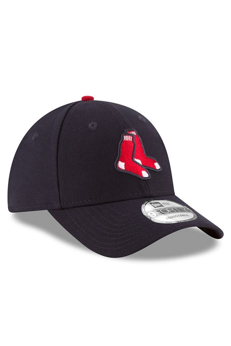 Men's New Era Navy Boston Red Sox League Logo 9FORTY Adjustable Hat, Alternate, color, Navy