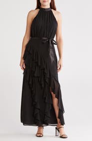 AREA STARS Nadine Ruffle Maxi Dress