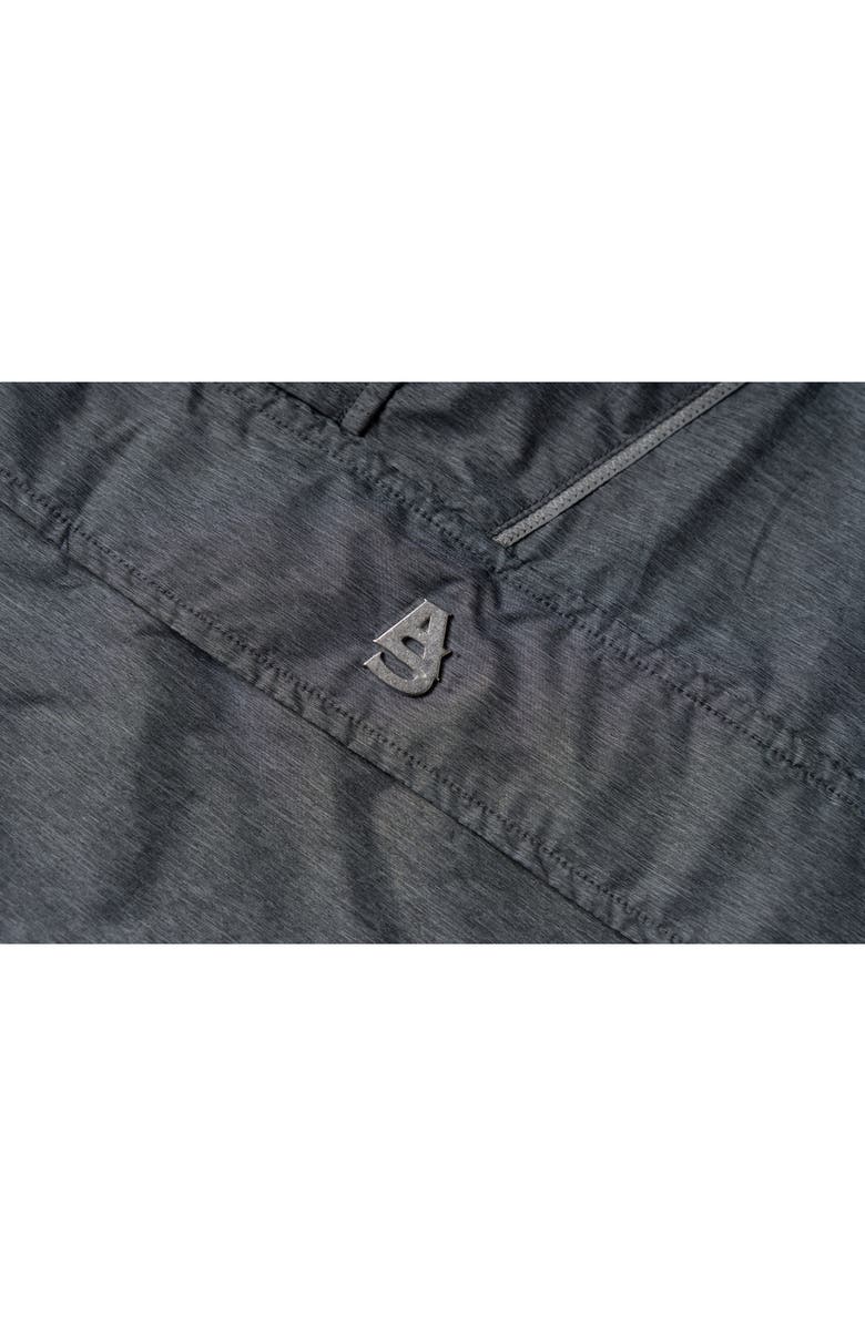 AlphaStyle Sauk Water Repellent Reflective Hooded Anorak Jacket, Alternate, color, Dark Grey