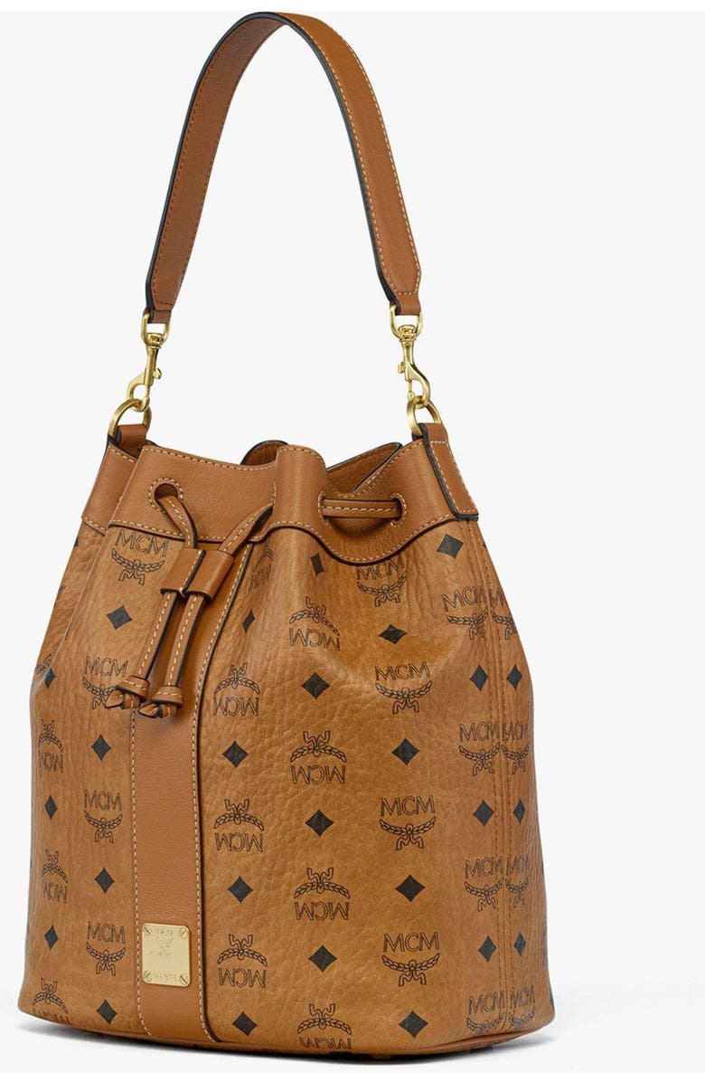 MCM Dessau Drawstring Bag in Visetos, Alternate, color,