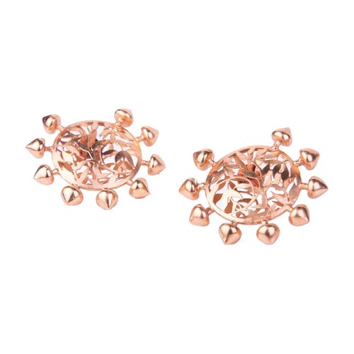 Dhwani Bansal Enaaz Studs In Antique Gold Plated