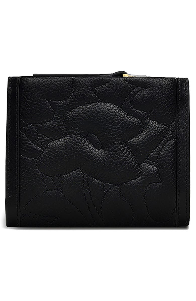 Radley Floral Street Leather Wallet, Alternate, color, Black
