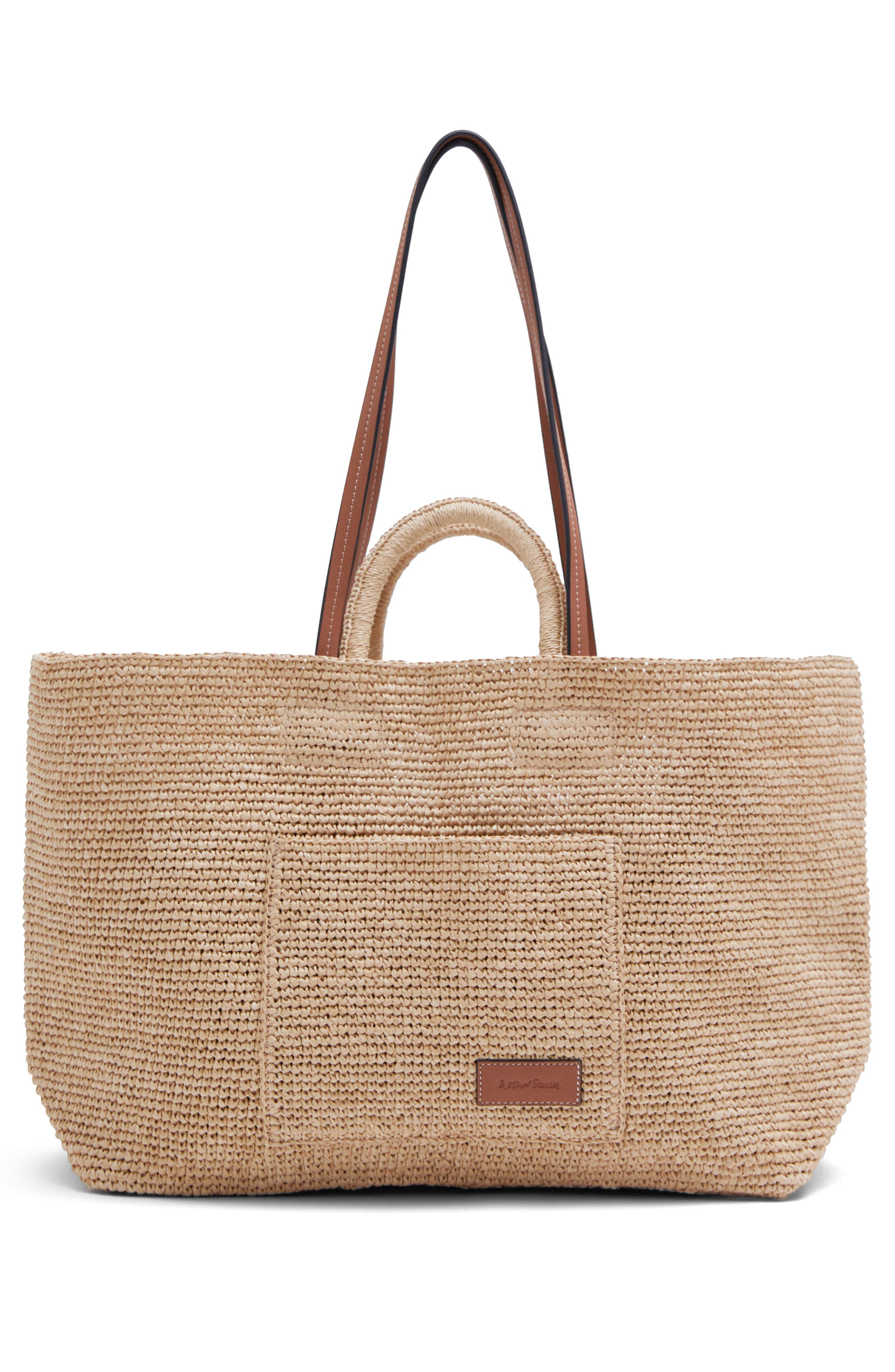 & Other Stories Straw Tote Bag, Alternate, color, 