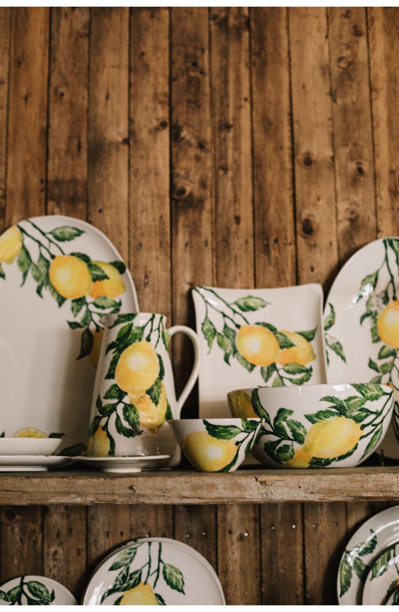 VIETRI Limoni Pitcher, Alternate, color, Yellow