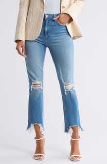 L'AGENCE High Line High Waist Destroyed Hem Skinny Jeans