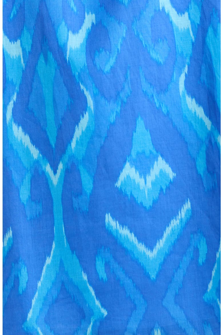 Carys Print Tie Neck Top, Alternate, color, BLUES-MULTI
