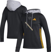 adidas Women's adidas Black Pittsburgh Penguins Refresh Skate Lace AEROREADY Pullover Hoodie