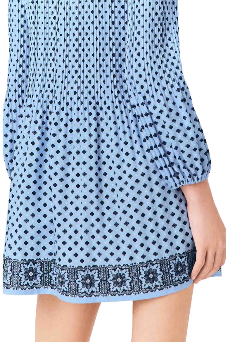 Patterned pleated dress, Alternate, color, Light blue loungewear