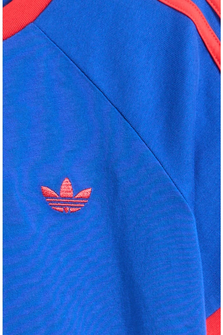Kids' 3-Stripes Ringer T-Shirt, Alternate, color, BRT BLUE