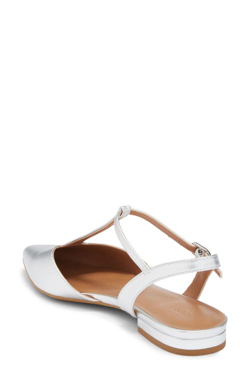 Nordstrom Rack Beverly Pointed Toe Flat In Silver