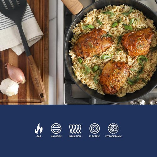 Oster Oxburg 12 Inch Nonstick Aluminum Frying Pan In Black