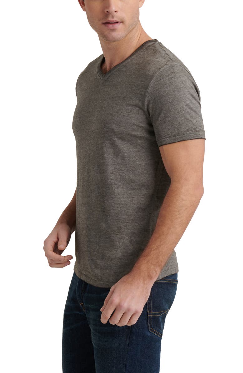 Lucky Brand Venice Burnout V-Neck T-Shirt, Alternate, color, Grey