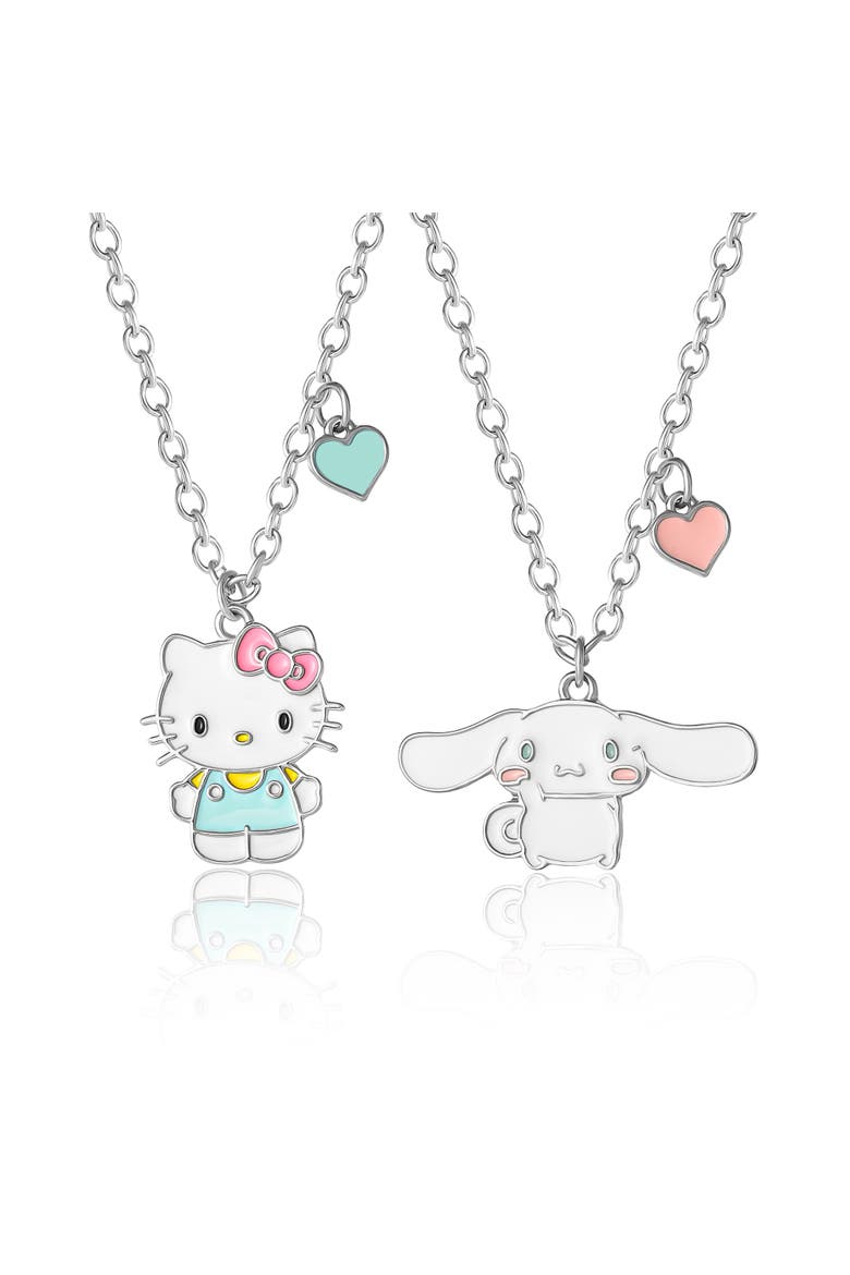 BFF Necklace Set, Main, color, Silver, white