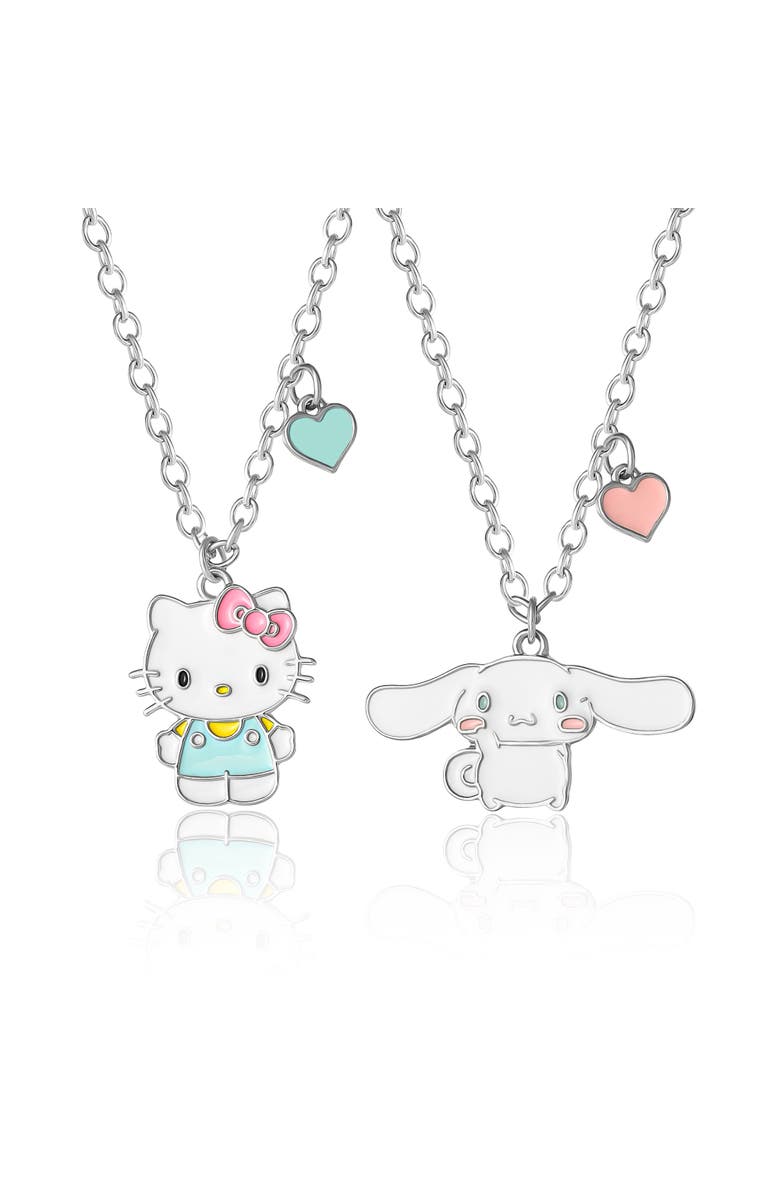 Hello Kitty BFF Necklace Set, Main, color, Silver, White