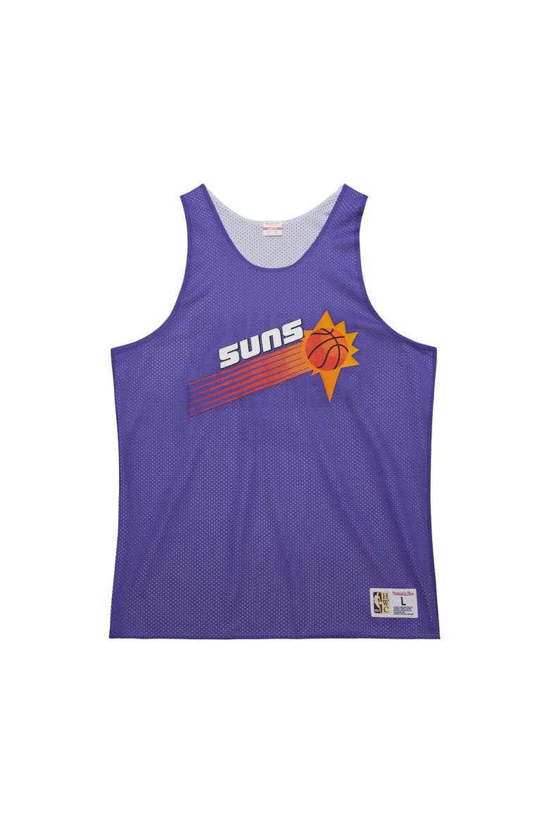 Men's Mitchell & Ness Purple/White Phoenix Suns Hardwood Classics Reversible Mesh Practice Jersey, Alternate, color, Purple