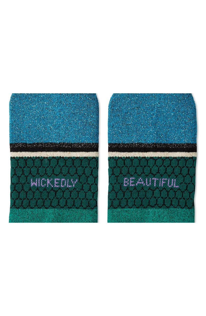 Bombas Wicked Sparkly Colorblock Crew Socks, Alternate, color, 