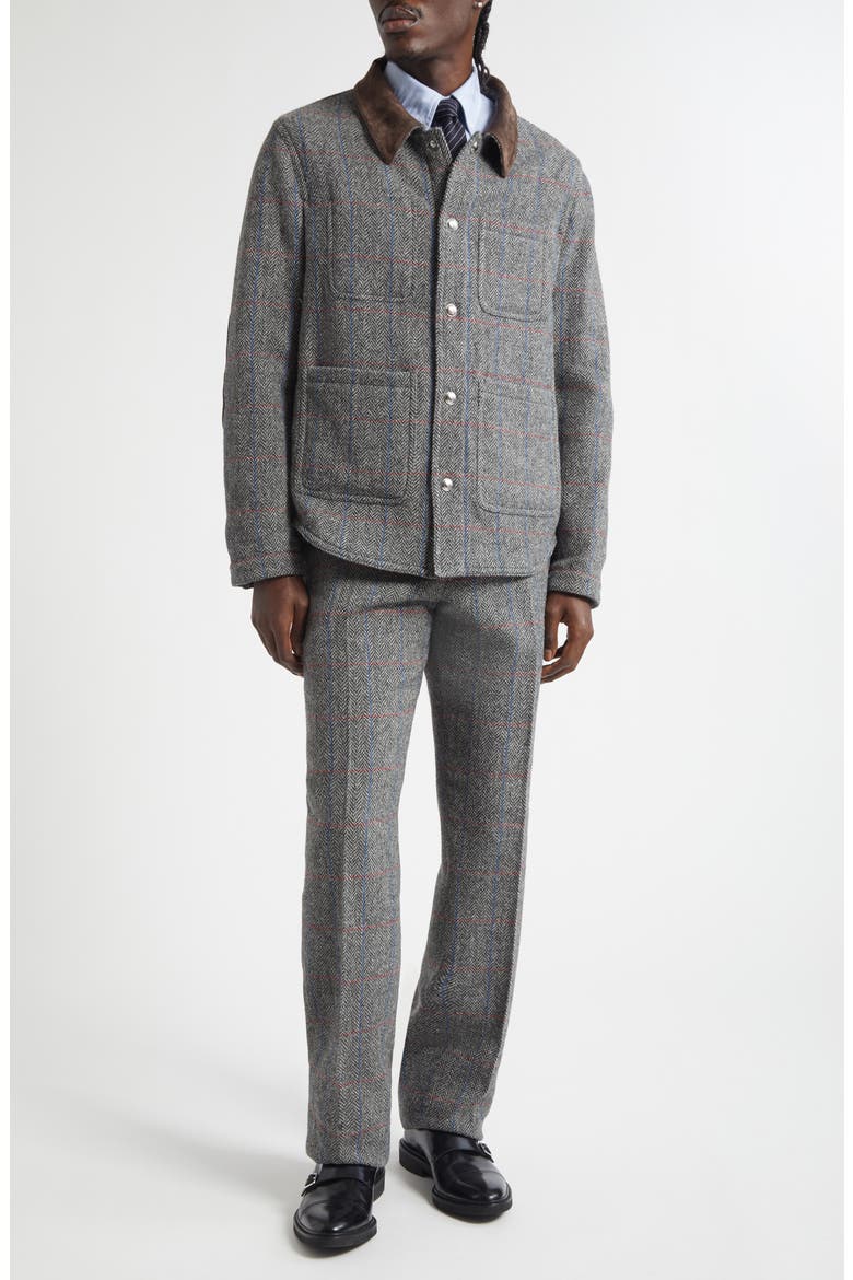 Hunting Tweed Utility Jacket, Alternate, color, DARK GREY