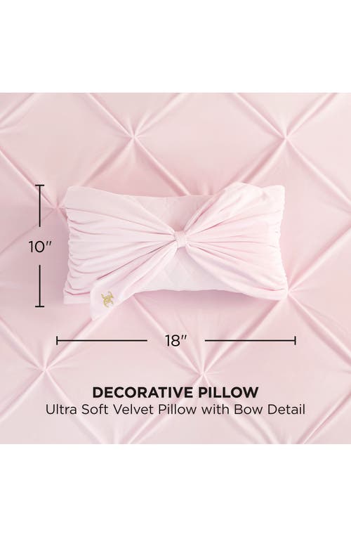 Juicy Couture Velvet Bow Accent Pillow