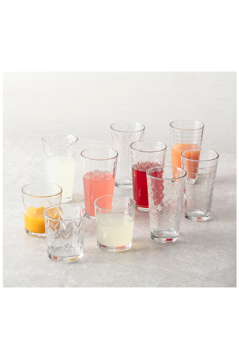Ornamento Favo Set of 12 Mixing Glasses, Alternate, color, CLEAR