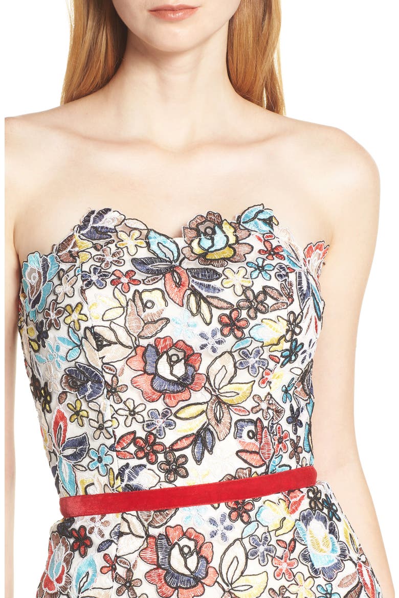 Bronx and Banco Maria Blanc Strapless Pencil Dress, Alternate, color, MULTICOLOR