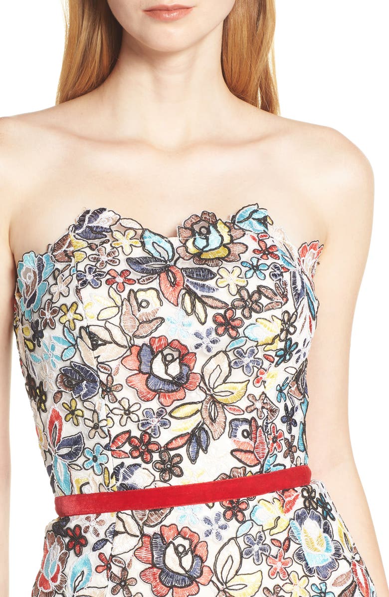 Bronx and Banco Maria Blanc Strapless Pencil Dress, Alternate, color, 