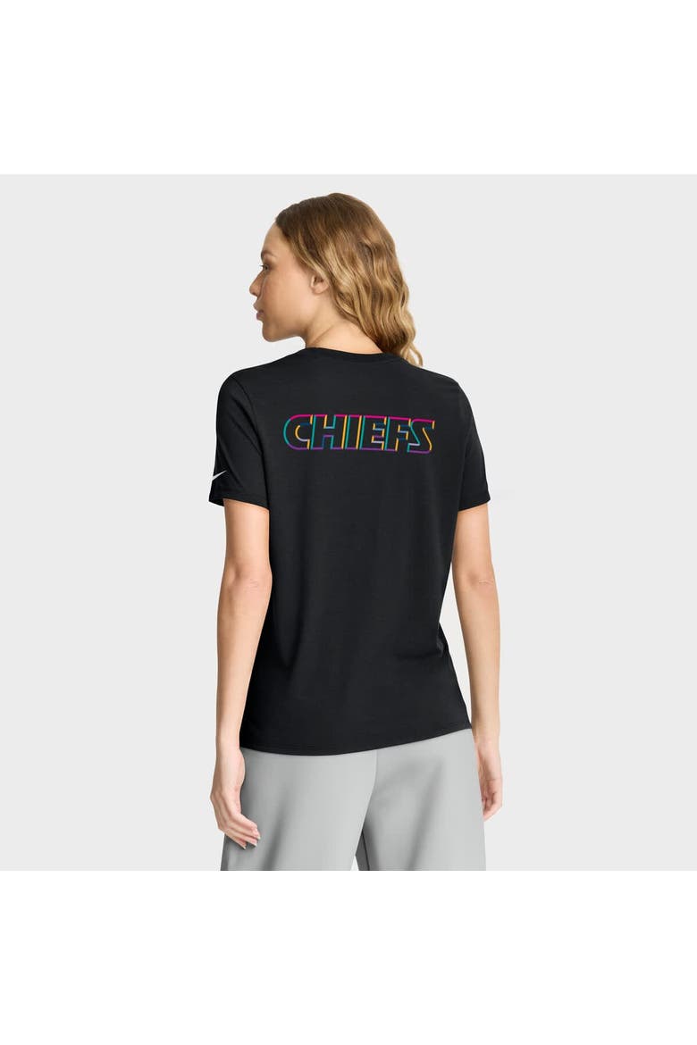 Women's Nike Black Kansas City Chiefs 2025 NFL Crucial Catch Tri-Blend Dri-FIT T-Shirt, Alternate, color, Black
