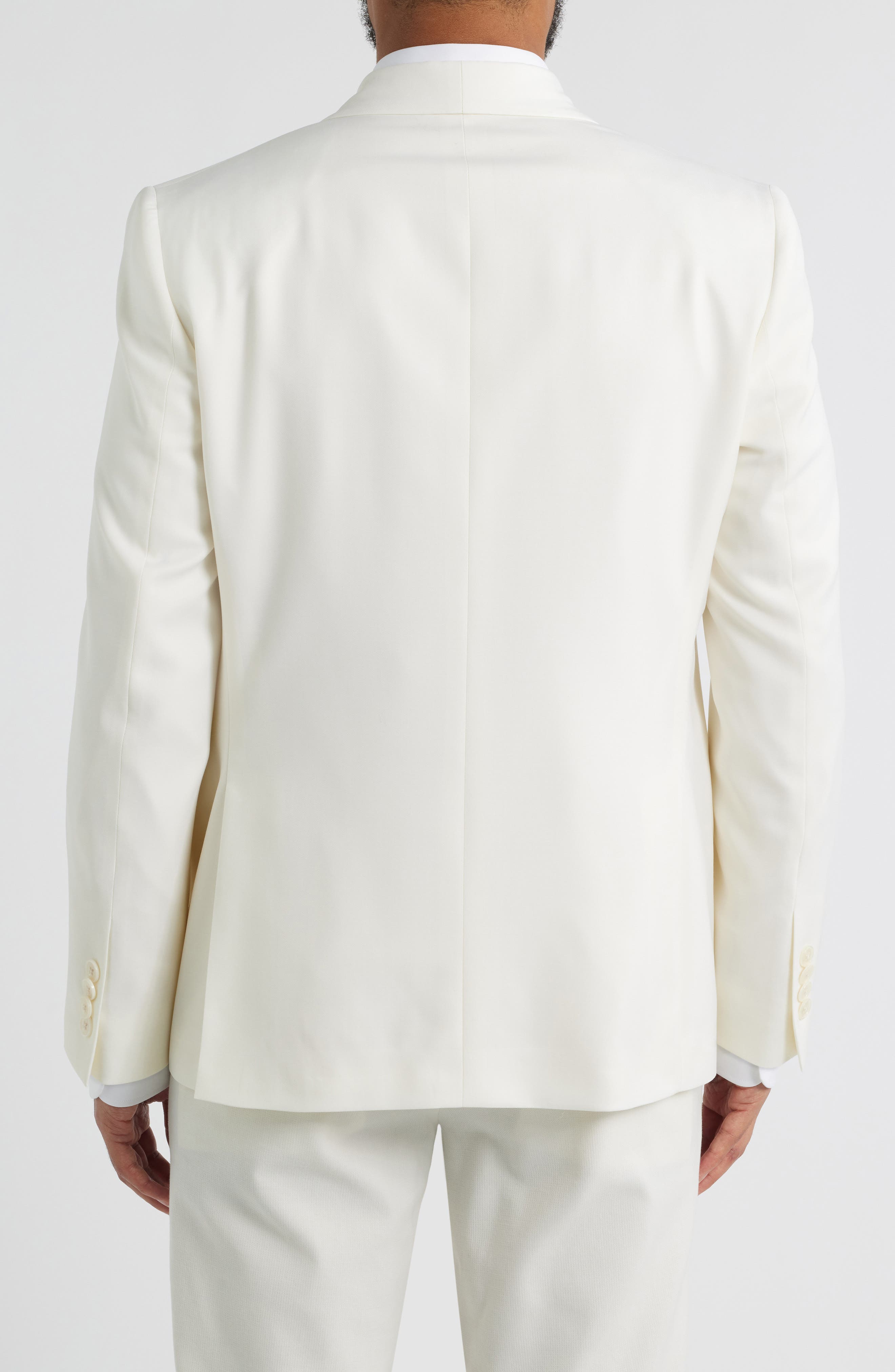 Ellis Double Breasted Ivory Super 120s Wool Dinner Jacket - image 2