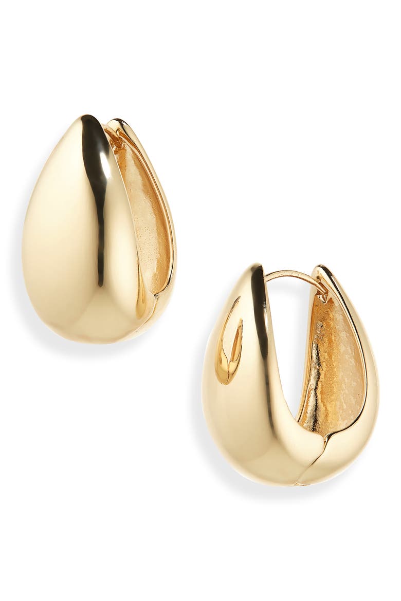 Chunky Hoop Earrings, Main, color, GOLD