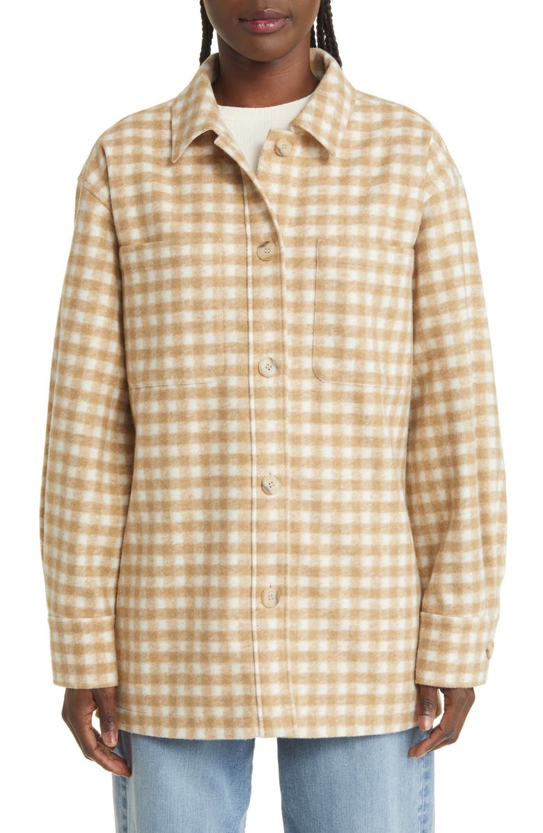 FRAME Gingham Oversize Shirt Jacket, Alternate, color,