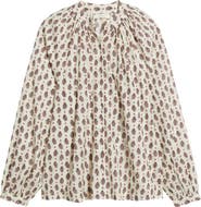 DÔEN Julienne Paisley Print Organic Cotton Button-Up Shirt