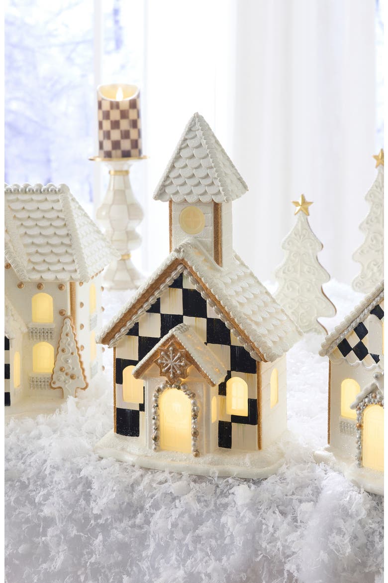 Gingerbread Illuminated Church, Alternate, color, WHITE