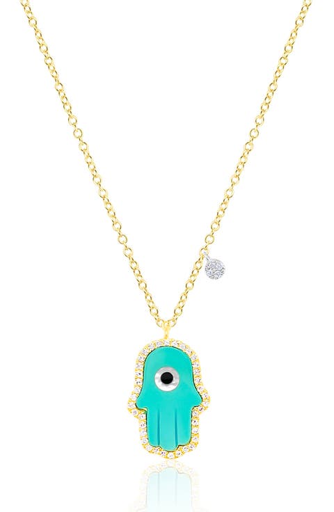 Hamsa Hand Pendant Necklace