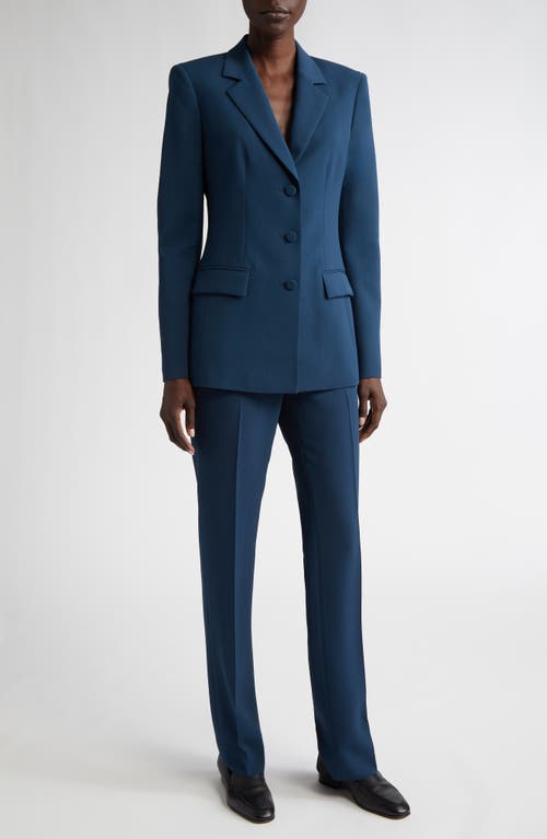 Lafayette 148 Single-breasted Tailored Blazer In Lido Blue