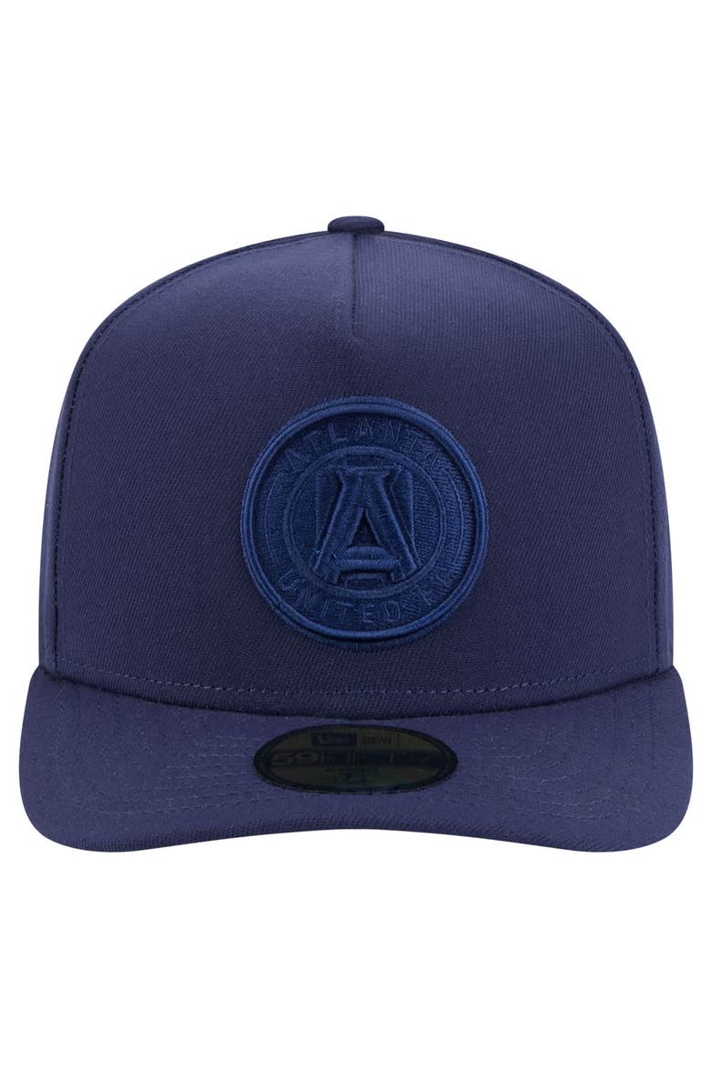 Men's New Era Navy Atlanta United FC Color Pack A-Frame 59FIFTY Fitted Hat, Alternate, color, Navy