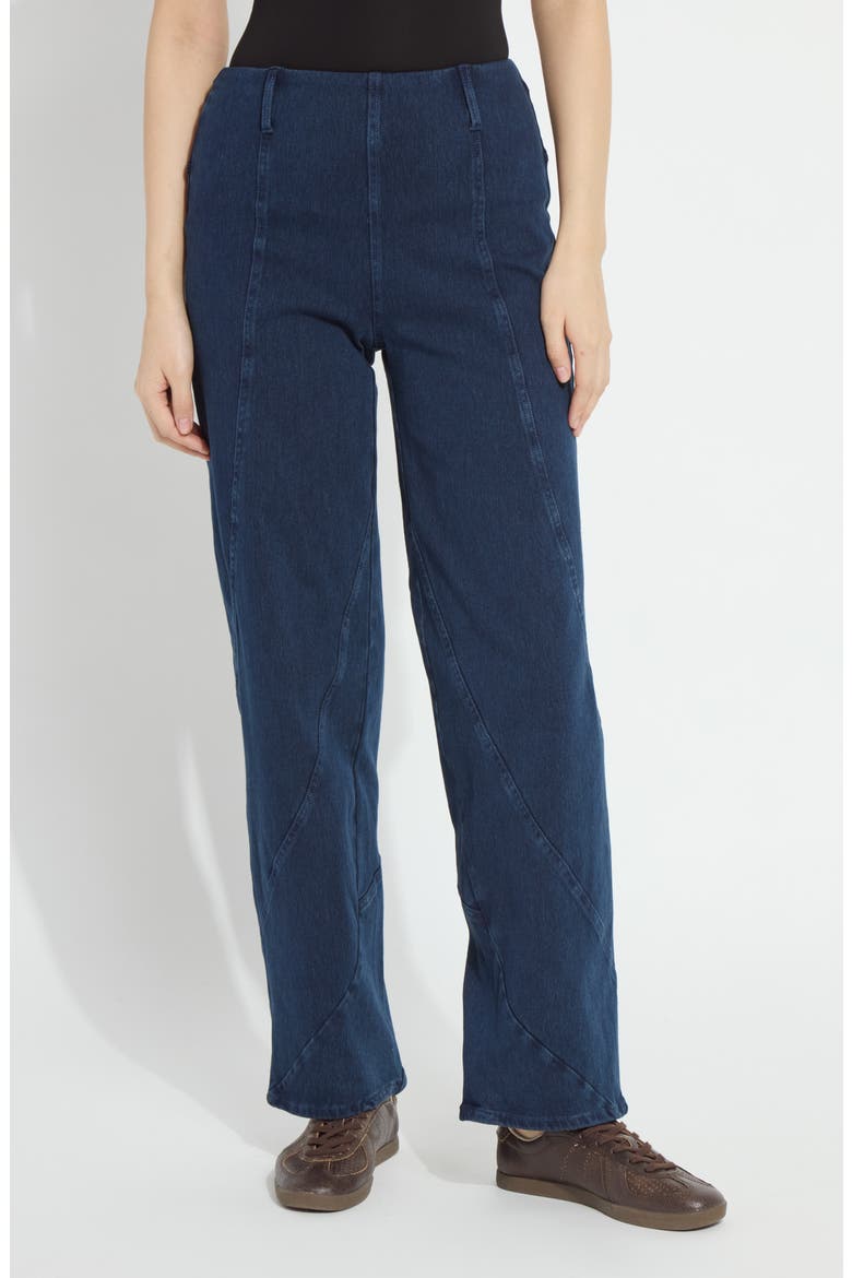 Amabel High Waist Seamed Barrel Leg Jeans, Main, color, INDIGO