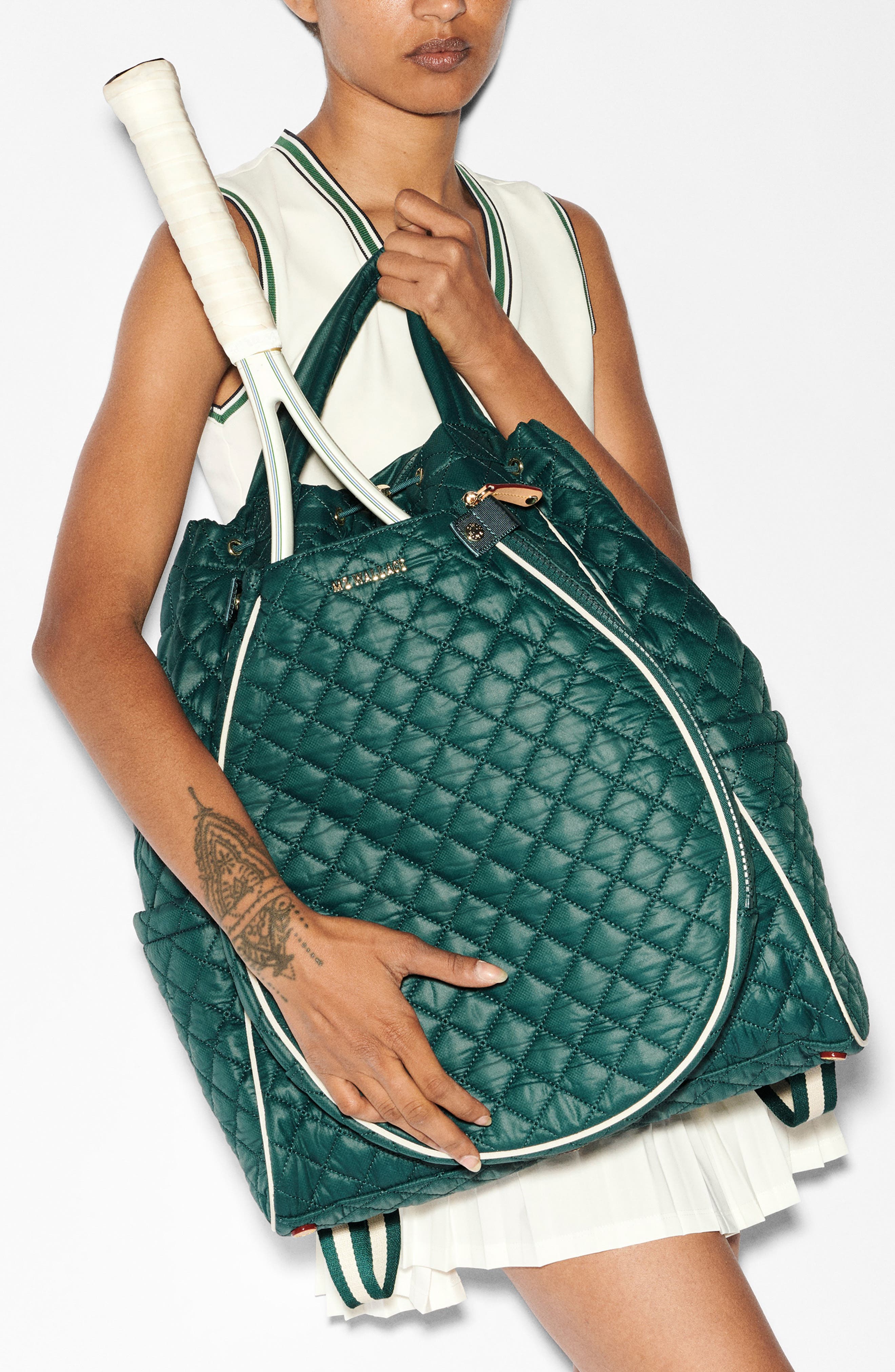 MZ Wallace Doubles Convertible Quilted Tennis Backpack, Alternate, color, 