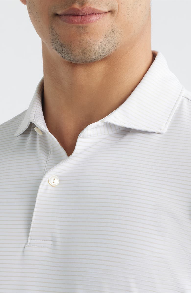 Peter Millar Crown Crafted Ballad Performance Polo, Alternate, color, White / Truffle
