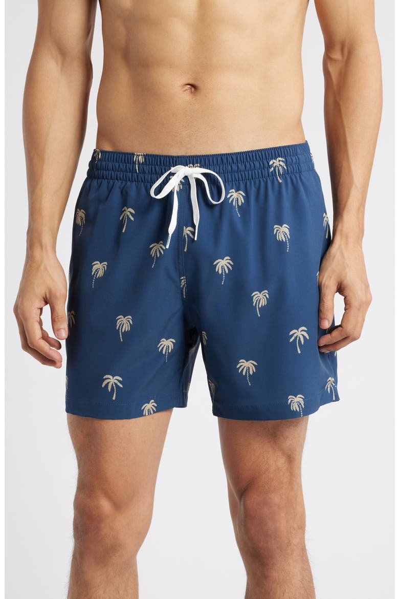 Midnight Palms 5.5-Inch Swim Trunks, Main, color, NAVY
