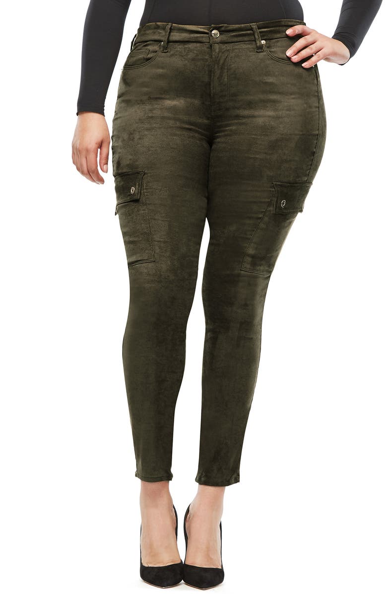 Good American Good Legs Crop Cargo Pants, Alternate, color, 