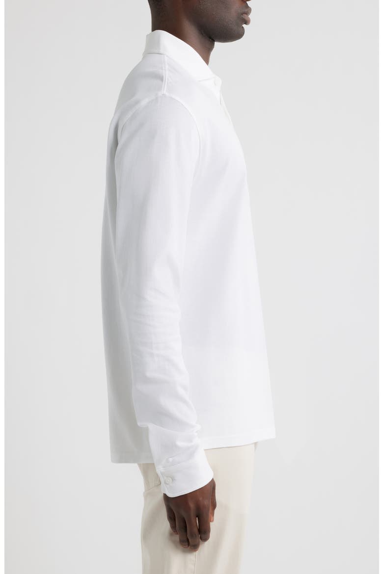 Everyday Piqué Long Sleeve Pocket Polo, Alternate, color, WHITE