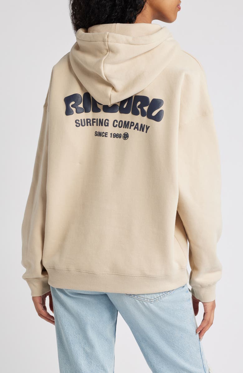 Surf Puff Print Graphic Hoodie