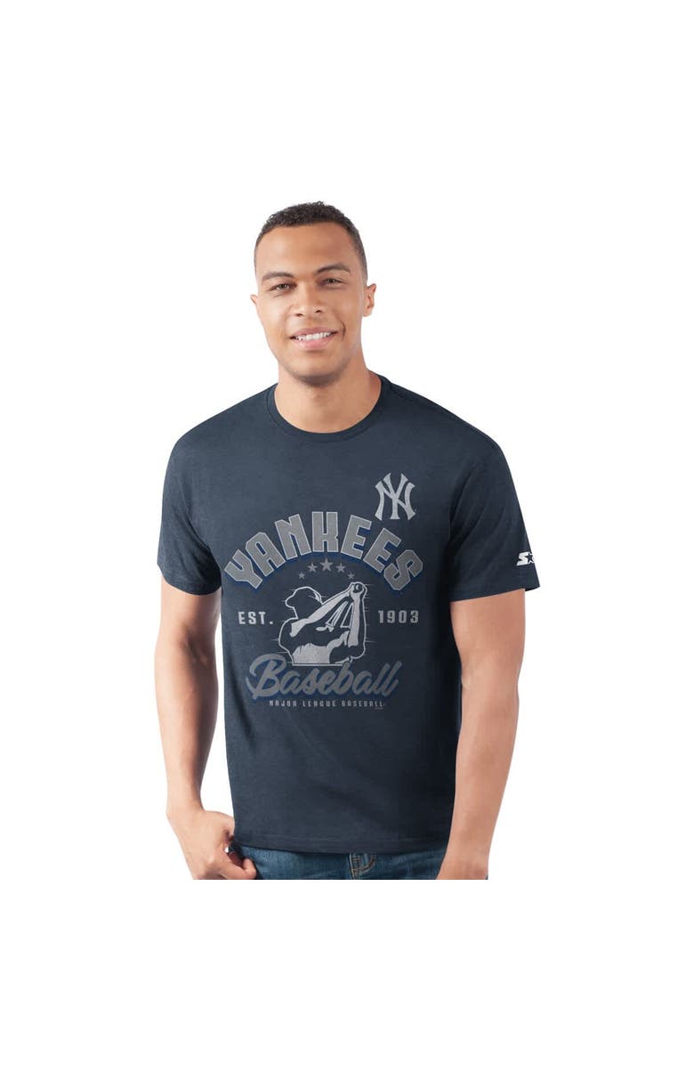 STARTER Men's Starter  Navy New York Yankees Prime Time Batter T-Shirt, Main, color, Navy