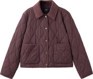 MANGO TEEN Corduroy Trim Padded Jacket