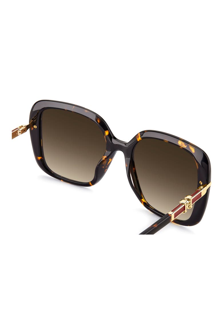 Her 55mm Gradient Square Sunglasses, Alternate, color, HAVANA/ BROWN SF