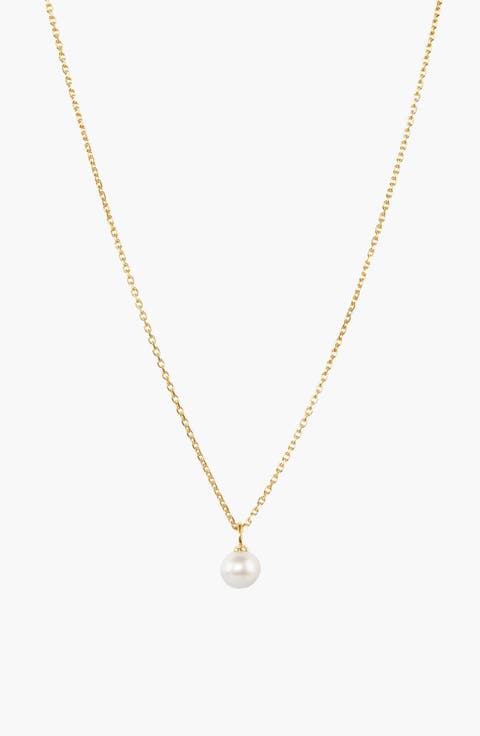 Mini Pearl Pendant Necklace