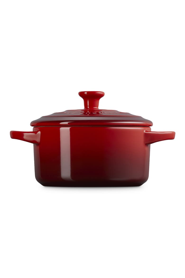 24-Ounce Mini Stoneware Cocotte, Alternate, color, CERISE