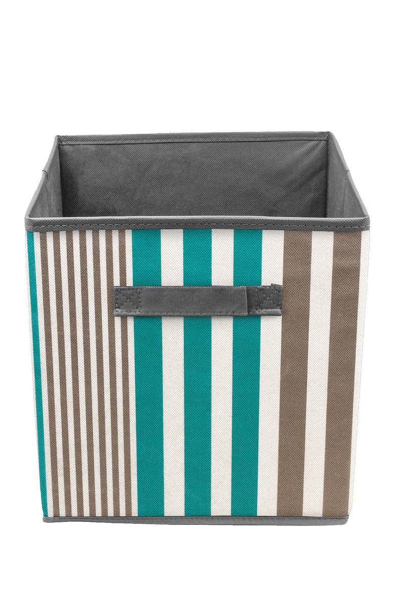 SORBUS Foldable Storage Cube Basket Bin- Set of 6 - Aqua Line, Alternate, color,
