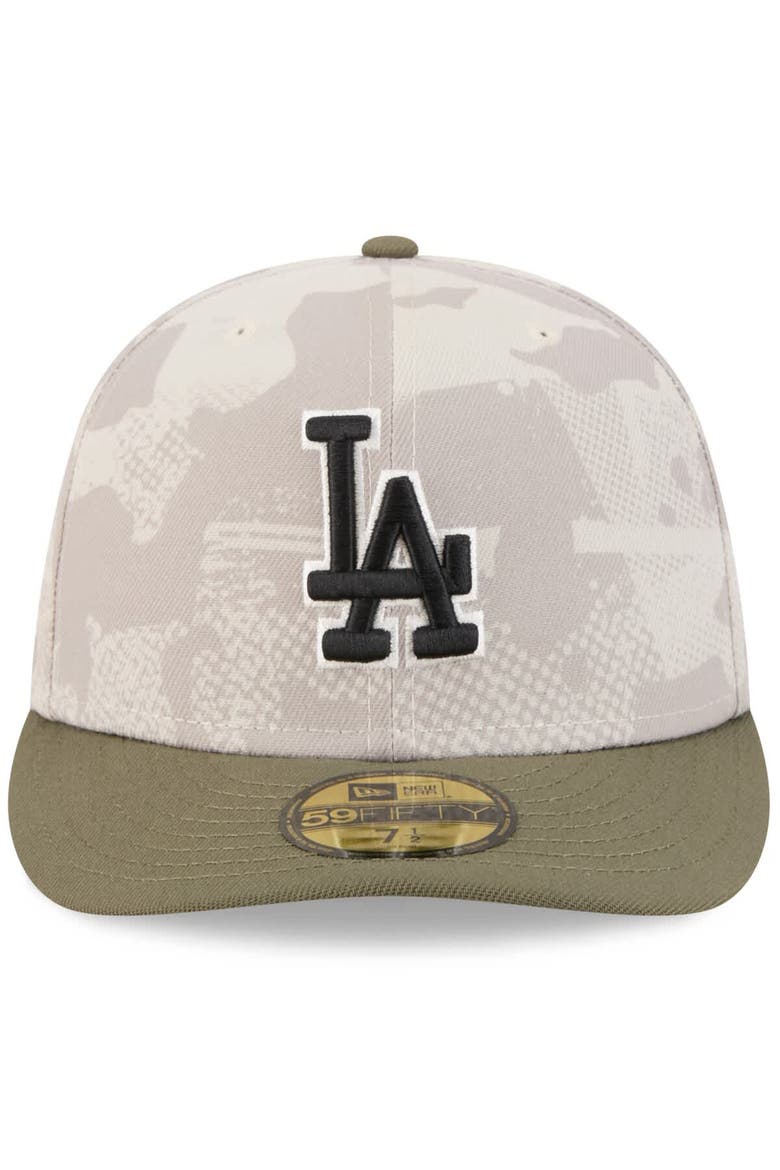 Men's New Era Light Beige/Olive Los Angeles Dodgers 2025 Armed Forces Day 59FIFTY Fitted Hat, Alternate, color, Light Beige